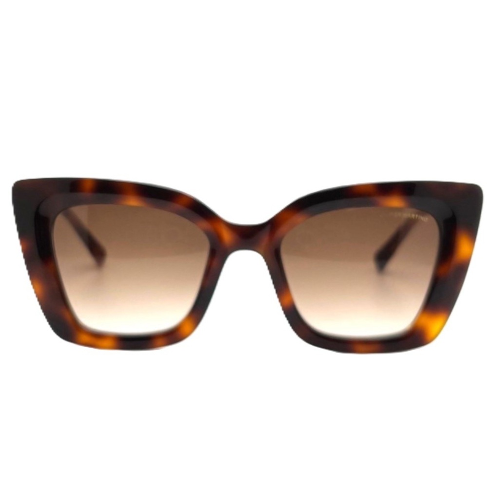 Pier Martino Italy Tortoise Shell Cat-Eye Sunglasses Hand-Set Bohemian Crystals